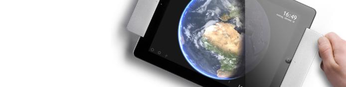 Tablet Wandhalterung leicht zu öffnen, schnell entnehmbar 