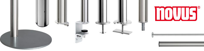 Novus Monitorhalter mit TSS Säule / Schiene für Tisch oder Wand