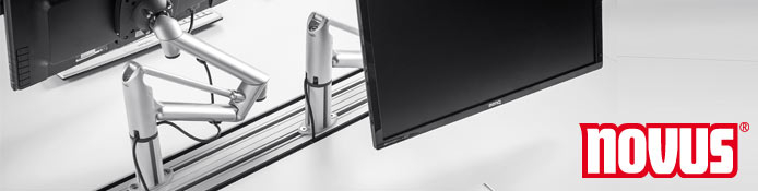 Novus Monitorhalter für System-/ Organisationsschienen in Schreibtischen