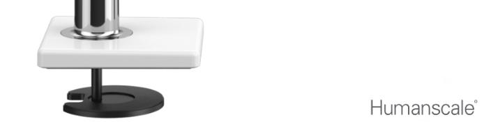 Schwenkbare Humanscale M8.1 Durchschraub Monitorhalterung für Tische