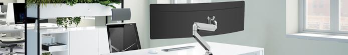 Curved TV Monitorhalterungen / Ständer von Erard, Cavus, Humanscale, B-Tech