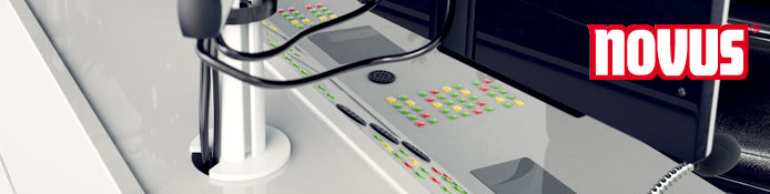 Novus Durchtisch-/ Kabelloch-Säule für Schreibtische mit Kabelauslass