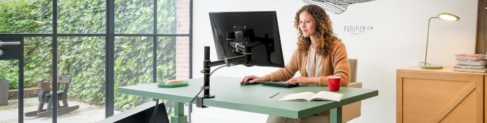 Monitor Halterung für Schreibtisch mit Tischklemme / Tischzwinge