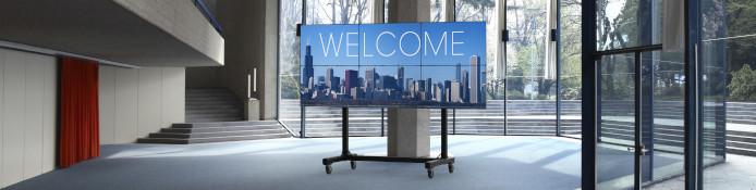 Monitorständer für 6 Monitore / Monitor Bodenständer / 6-fach Standfuß