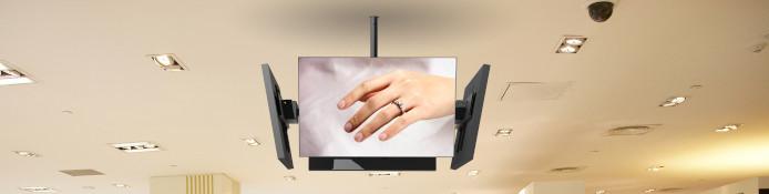 Deckenhalterung für 4 Monitore / 4-fach Monitorhalterung