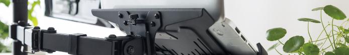 Notebook / Laptophalterung mit VESA Standard für Monitorhalter