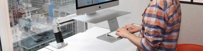 Monitorhalter mit Tastaturablage / Tastatur Halterung für Tisch, Wand