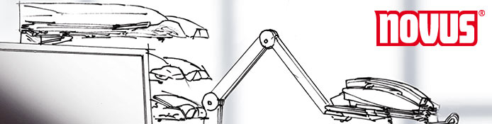 Novus Zubehör - Optionale Accessoires wie VESA, Kabelclips, Slatwall Adapter