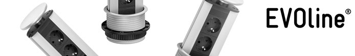 EVOline Port versenkbare Steckdose Steckdosenleiste Küche