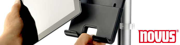 Novus universelle Tablet Halter für VESA Norm oder TSS, SKY, MY Tragarme