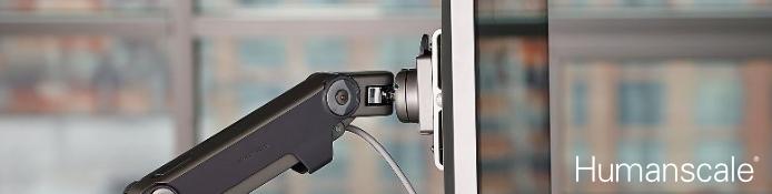 Humanscale M8.1 Wandhalter - Schwenkbare Halterung für Büro, Home-Office