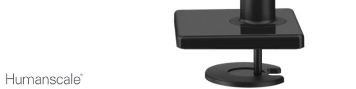 Schwenkbare Humanscale M2.1 Durchschraub Monitorhalterung für Tische