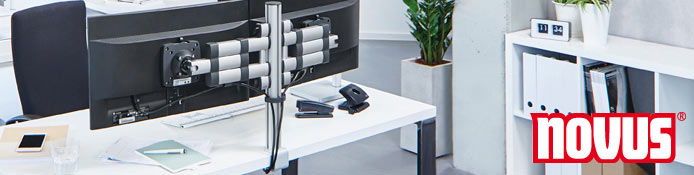 Novus Monitorhalter mit Tischklemme / Zwinge für Schreibtische, mit VESA