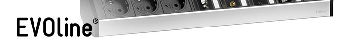 EVOline V-Dock Ecksteckdosenleiste  Tischanschlussfeld