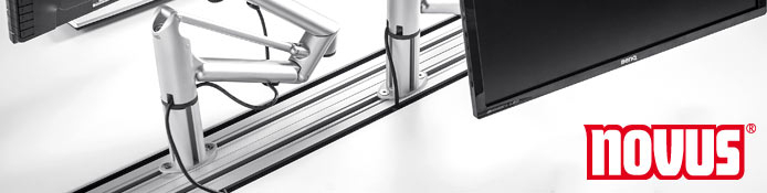 Systemschienen am Schreibtisch mit Novus Monitorhalterung ausstatten