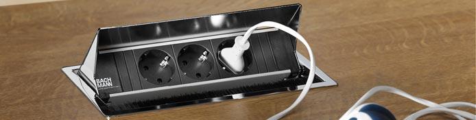 Bachmann CONI Tischanschlussfeld Tischeinbau Steckdosenleiste