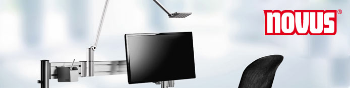 Novus - Ergonomische Schreibtisch Leuchten an Slatwall befestigen