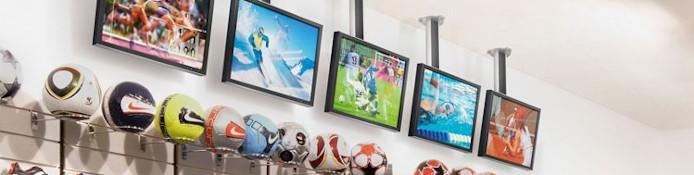 Monitor Deckenhalterung starre Länge für flache und schräge Decken