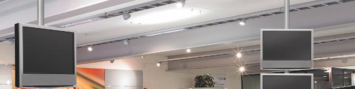 TV Säulenhalterung / Monitor Rohrhalterung / Traversen Halterung