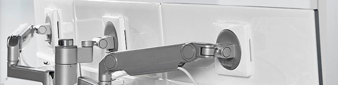 Monitorhalterung für 3 Monitore / 3-fach Tischhalter / 3er Halterung