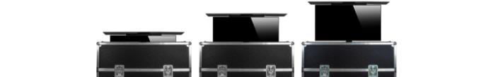 Monitor Transportcase / Flightcase mit TV Lift für Messen/Konferenzen