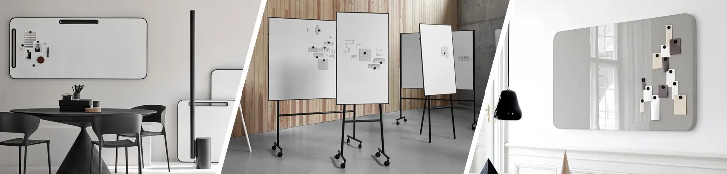 Lintex - Mobile Whiteboards mt Rollen, Ständer